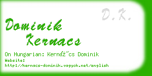 dominik kernacs business card